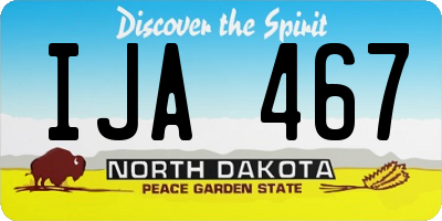 ND license plate IJA467