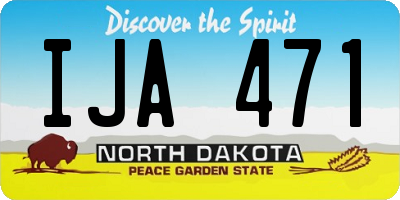ND license plate IJA471
