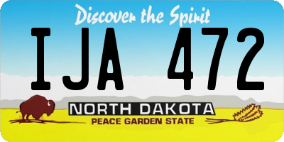 ND license plate IJA472