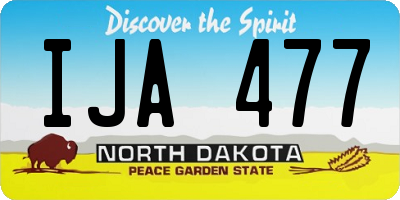 ND license plate IJA477