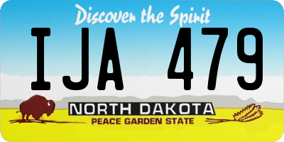 ND license plate IJA479
