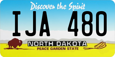 ND license plate IJA480