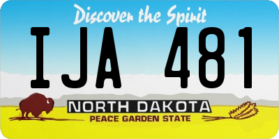ND license plate IJA481