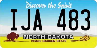 ND license plate IJA483