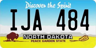 ND license plate IJA484