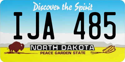 ND license plate IJA485