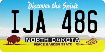 ND license plate IJA486