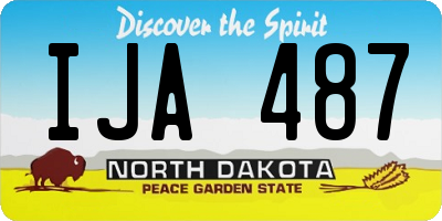 ND license plate IJA487