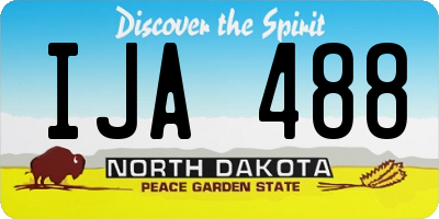 ND license plate IJA488