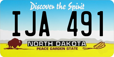 ND license plate IJA491