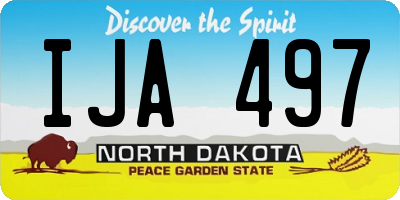 ND license plate IJA497
