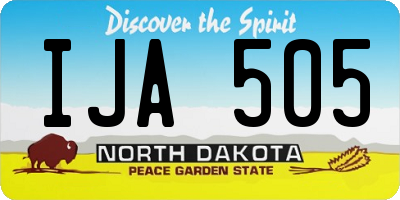 ND license plate IJA505