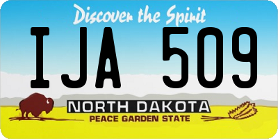 ND license plate IJA509