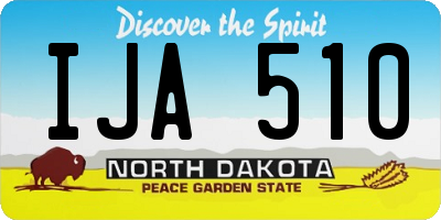ND license plate IJA510