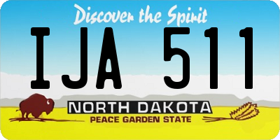 ND license plate IJA511