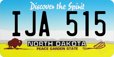 ND license plate IJA515