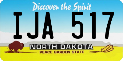 ND license plate IJA517
