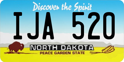 ND license plate IJA520