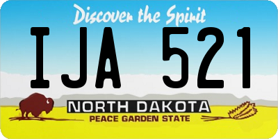 ND license plate IJA521