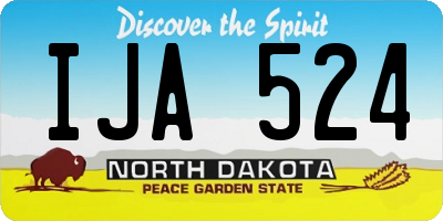 ND license plate IJA524