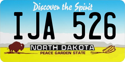 ND license plate IJA526