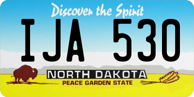 ND license plate IJA530