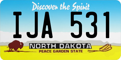 ND license plate IJA531
