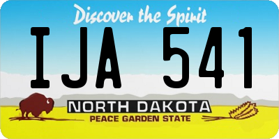 ND license plate IJA541