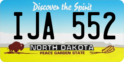 ND license plate IJA552