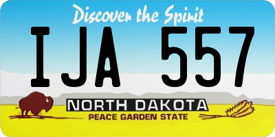 ND license plate IJA557
