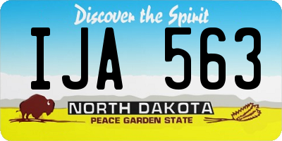 ND license plate IJA563