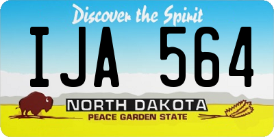 ND license plate IJA564