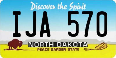 ND license plate IJA570