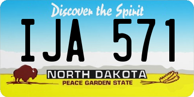 ND license plate IJA571