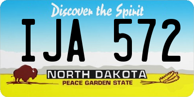 ND license plate IJA572