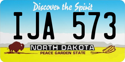 ND license plate IJA573