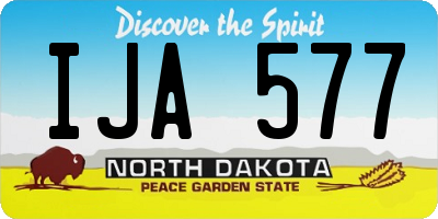 ND license plate IJA577