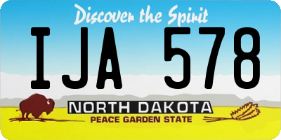 ND license plate IJA578
