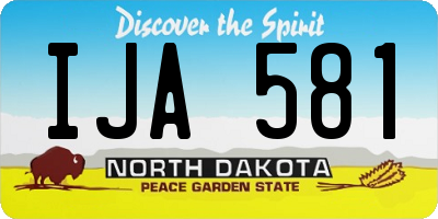 ND license plate IJA581