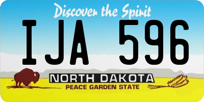 ND license plate IJA596