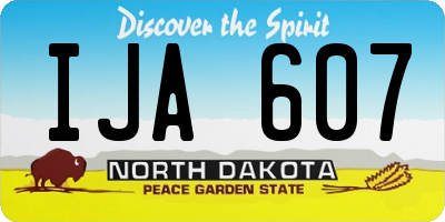 ND license plate IJA607