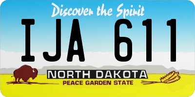 ND license plate IJA611