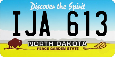 ND license plate IJA613