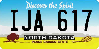ND license plate IJA617