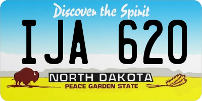 ND license plate IJA620