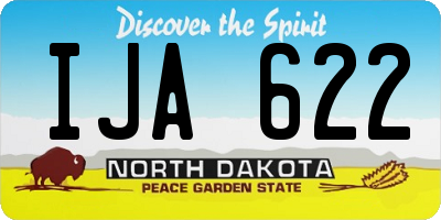 ND license plate IJA622