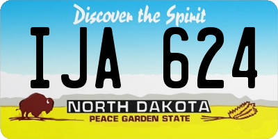 ND license plate IJA624