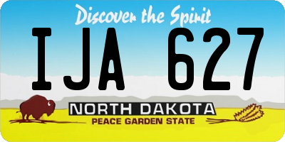 ND license plate IJA627
