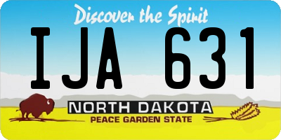 ND license plate IJA631