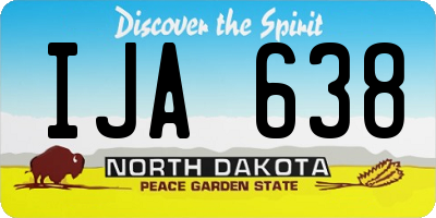 ND license plate IJA638